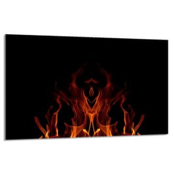 shumee Steklena zaščitna plošča za peč 80x52 Fire