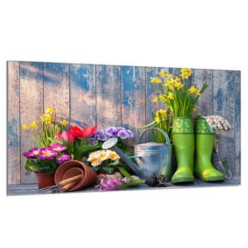 shumee Steklena zaščitna plošča za štedilnik 90x52 Garden