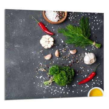 shumee STEKLENA PLOŠČA ZA KUHINJO 65x60 Skrilavec