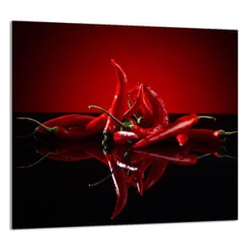 shumee STEKLENA PLOŠČA ZA KUHINJO 65x60 Chilli