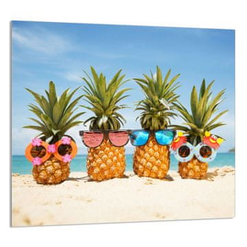 shumee STEKLENA PLOŠČA ZA KUHINJO 65x60 Ananas
