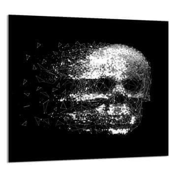 shumee STEKLENA PLOŠČA ZA KUHINJO 65x60 Skull
