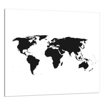 shumee STEKLENA PLOŠČA ZA KUHINJO 65x60 ZEMLJEVID