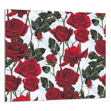 shumee STEKLENA PLOŠČA ZA KUHINJO 65x60 Roses