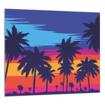 shumee STEKLENA PLOŠČA ZA KUHINJO 65x60 Palms