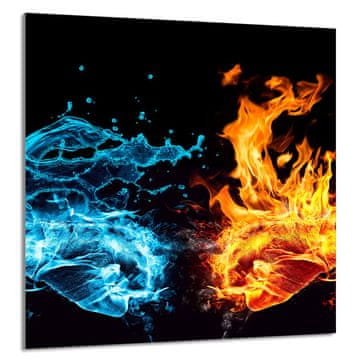 shumee STEKLENA PLOŠČA ZA KUHINJO 60x65 Fire