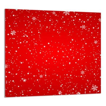 shumee STEKLENA PLOŠČA ZA KUHINJO 65x60 Rdeča