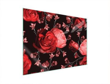 shumee STEKLENA ZAŠČITNA PLOŠČA ZA ŠTEDILNIK 70x52 ROSES