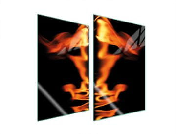 shumee STEKLENA ZAŠČITNA PLOŠČA ZA KUHINJO 2x35x52 FIRE