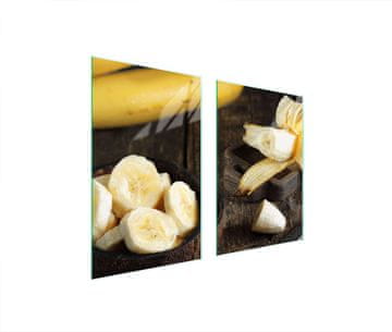 shumee ZAŠČITNA STEKLENA KROŽNIK ZA KUHINJO 65x52 BANANA