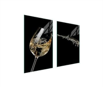 shumee ZAŠČITNI KROŽNIK IZ STEKLENA ZA KUHINJO 65x52 ZA VINO