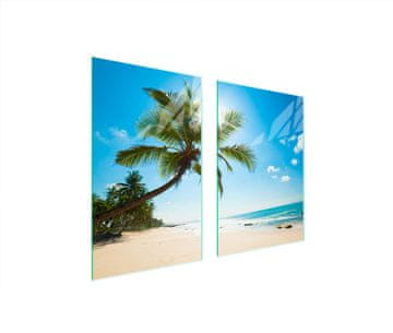 shumee ZAŠČITNA STEKLENA PLOŠČA ZA KUHINJO 65x52 BEACH