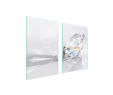 shumee ZAŠČITNA STEKLENA KROŽNIK ZA KUHINJO 65x52 DIAMOND