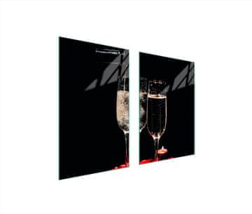 shumee ZAŠČITNI KROŽNIK IZ STEKLENA ZA KUHINJO 65x52 ZA VINO
