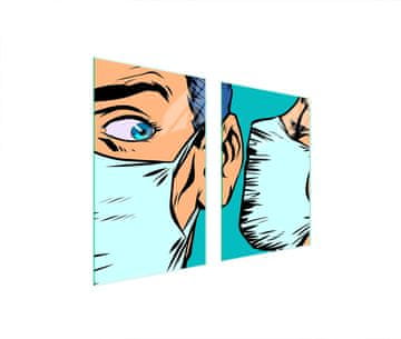 shumee ZAŠČITNA STEKLENA KROŽNIK ZA KUHINJO 65x52 MASKA