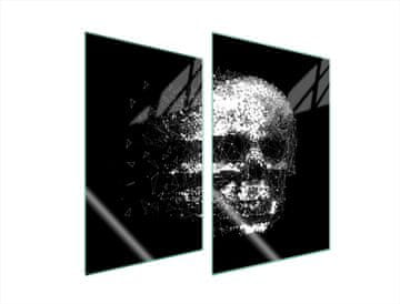 shumee ZAŠČITNA STEKLENA KROŽNIK ZA KUHINJO 2x35x52 SKULL