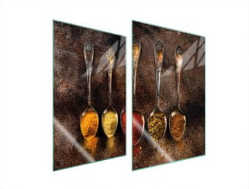 shumee STEKLENI ZAŠČITNI KROŽNIK ZA KUHINJO 2x35x52 ZAČIMBE