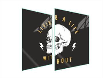shumee STEKLENA ZAŠČITNA PLOŠČA ZA ŠTEDILNIK 70x52 SKULL