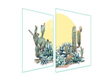 shumee STEKLENA ZAŠČITNA PLOŠČA ZA ŠTEDILNIK 70x52 CACTUS