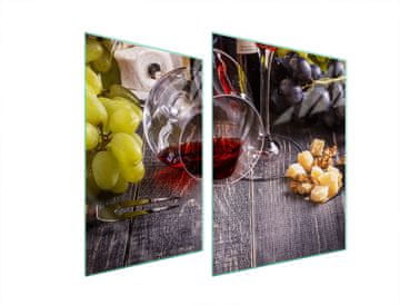 shumee STEKLENA ZAŠČITNA PLOŠČA ZA ŠTEDILNIK 70x52 ZA VINO