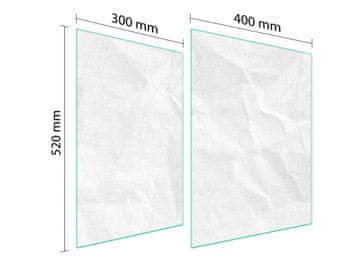shumee STEKLENA ZAŠČITNA PLOŠČA ZA ŠTEDILNIK 70x52 BELA