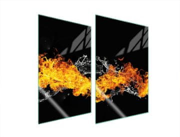 shumee STEKLENA ZAŠČITNA PLOŠČA ZA KUHINJO 2x35x52 FIRE
