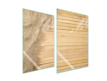 shumee ZAŠČITNA STEKLENA PLOŠČA ZA KUHINJO 2x35x52 PESEK