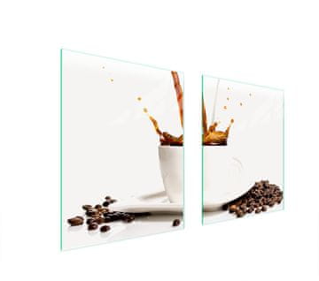 shumee STEKLENA ZAŠČITNA PLOŠČA ZA ŠTEDILNIK 85x52 COFFEE