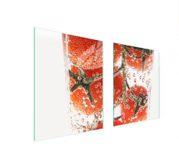 shumee STEKLENA ZAŠČITNA PLOŠČA ZA ŠTEDILNIK 85x52 TOMATO