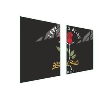 shumee STEKLENA ZAŠČITNA PLOŠČA ZA ŠTEDILNIK 85x52 ROSE