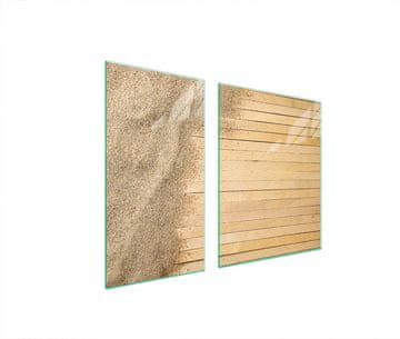 shumee STEKLENA ZAŠČITNA PLOŠČA ZA ŠTEDILNIK 90x52 SAND