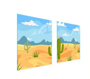 shumee STEKLENA ZAŠČITNA PLOŠČA ZA ŠTEDILNIK 85x52 CACTUS