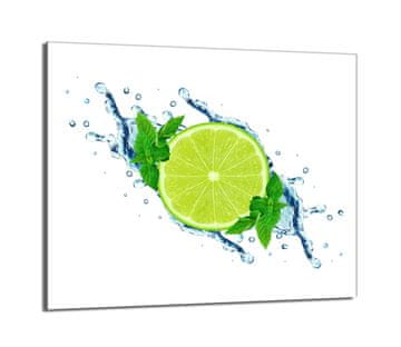 shumee Steklena zaščita za kuhalno ploščo 60x52 limeta