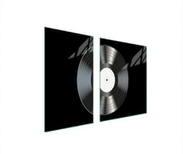 shumee STEKLENI KROŽNIK IN DESKA ZA REZANJE 100x52 VINIL