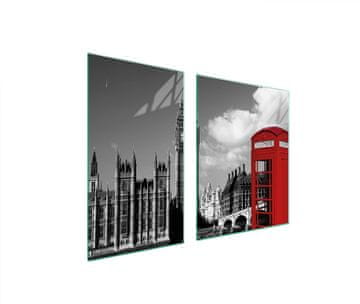shumee STEKLENI KROŽNIK IN DESKA ZA REZANJE 100x52 LONDON