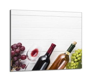 shumee Steklena zaščita za kuhalno ploščo 60x52 Vino