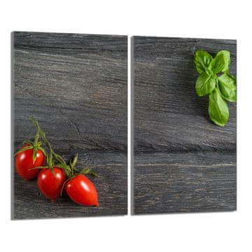 shumee Steklena zaščita za kuhalno ploščo 2x30x52 Paradižniki