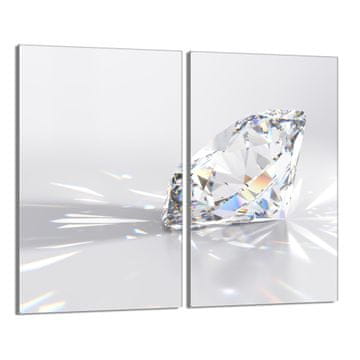 shumee Steklena zaščitna plošča za štedilnik 2x30x52 Diamond