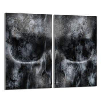 shumee Zaščita za stekleno kuhalno ploščo 2x30x52 Skull