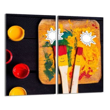 shumee Steklena zaščitna plošča za štedilnik 2x30x52 Smile