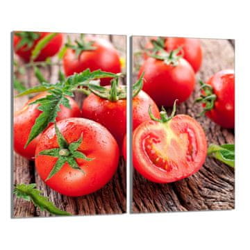 shumee Steklena zaščita za kuhalno ploščo 2x30x52 Paradižniki