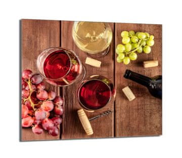 shumee Steklena zaščita za kuhalno ploščo 60x52 Vino