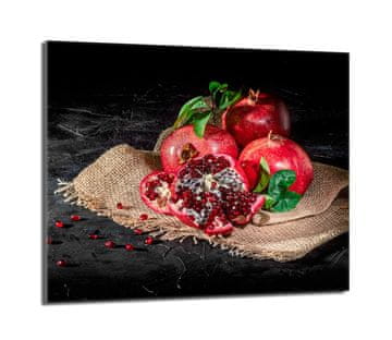 shumee Steklena zaščitna plošča za štedilnik 60x52 Granat