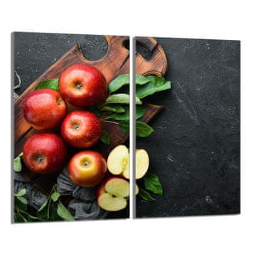 shumee Steklena zaščitna plošča za štedilnik 2x30x52 Apple