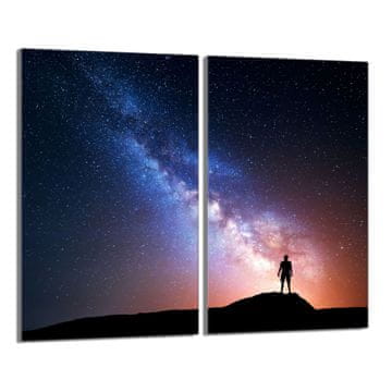 shumee Steklena zaščitna plošča za štedilnik 2x30x52 Stars