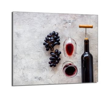 shumee Steklena zaščita za kuhalno ploščo 60x52 Vino