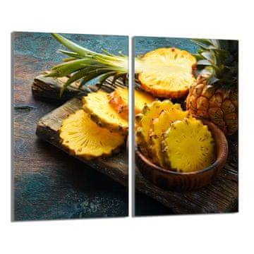 shumee Steklena zaščita za kuhalno ploščo 2x30x52 Ananas