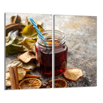 shumee Steklena zaščitna plošča za štedilnik 2x30x52 Food