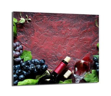 shumee Steklena zaščita za kuhalno ploščo 60x52 Vino