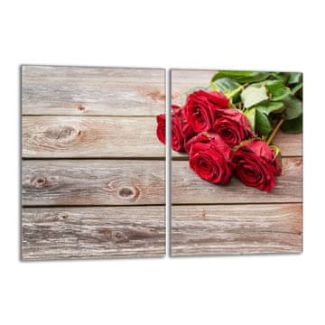 shumee Zaščita za stekleno kuhalno ploščo 2x40x52 Roses